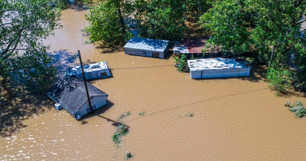 Homes under water after Hurricane Harvey