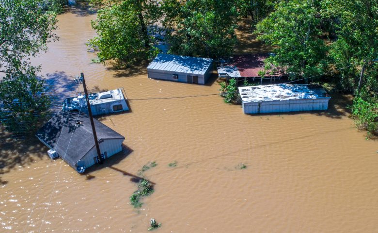 Homes under water after Hurricane Harvey