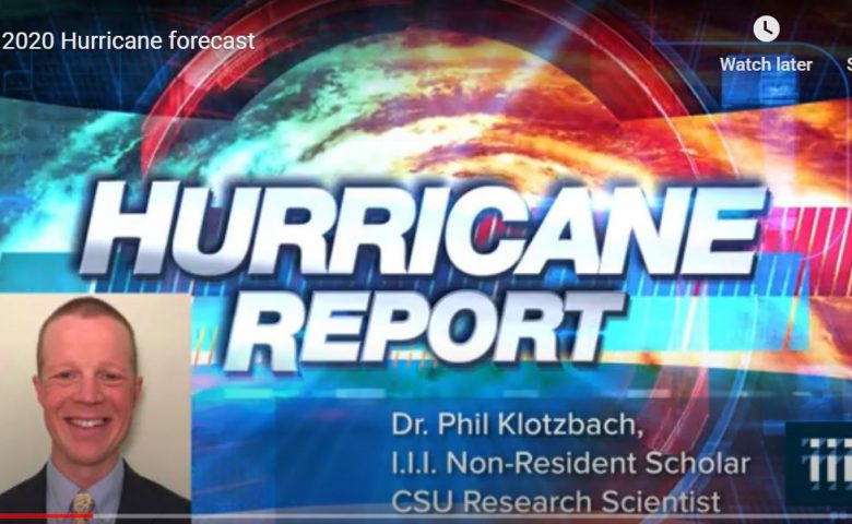 Triple-I non-resident scholar Dr. Phil Klotzbach